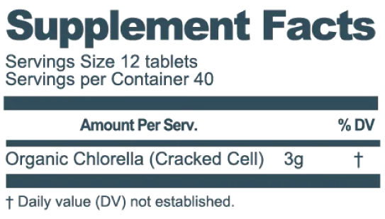 Cracked Cell Chlorella Tablets