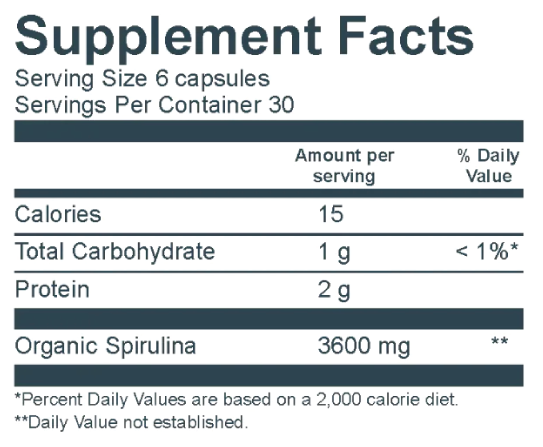 Organic Spirulina Capsules