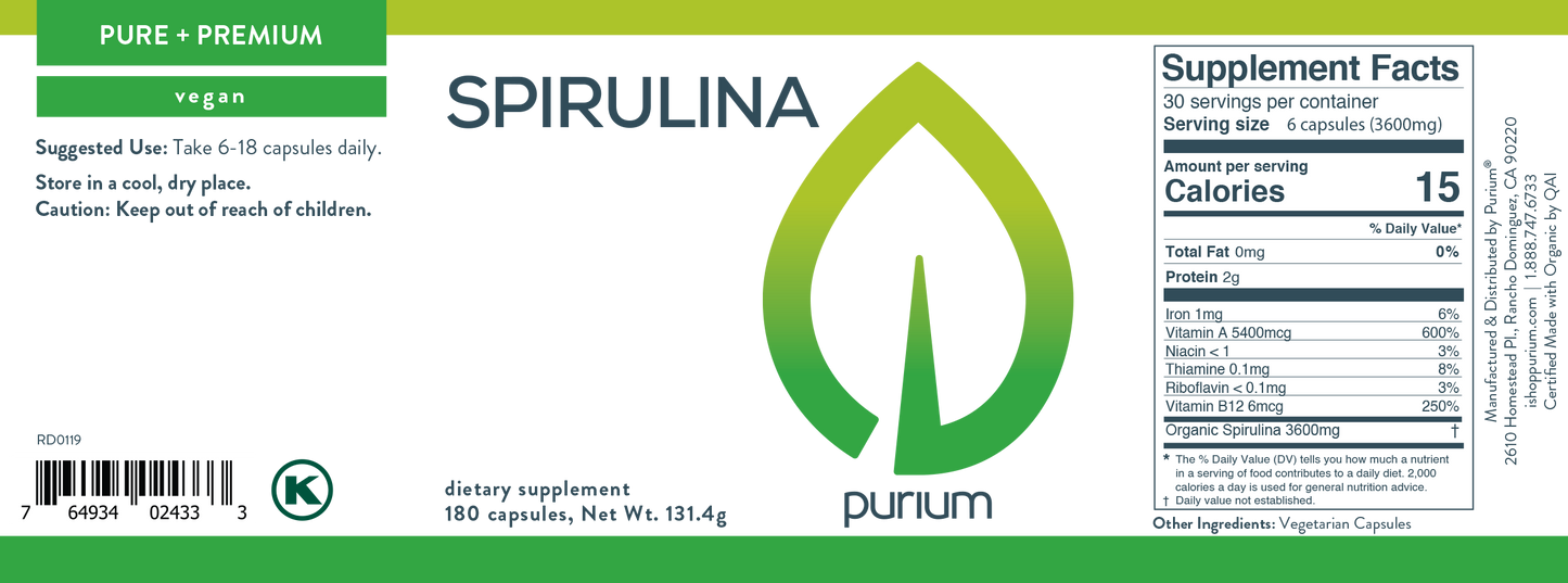 Organic Spirulina Capsules